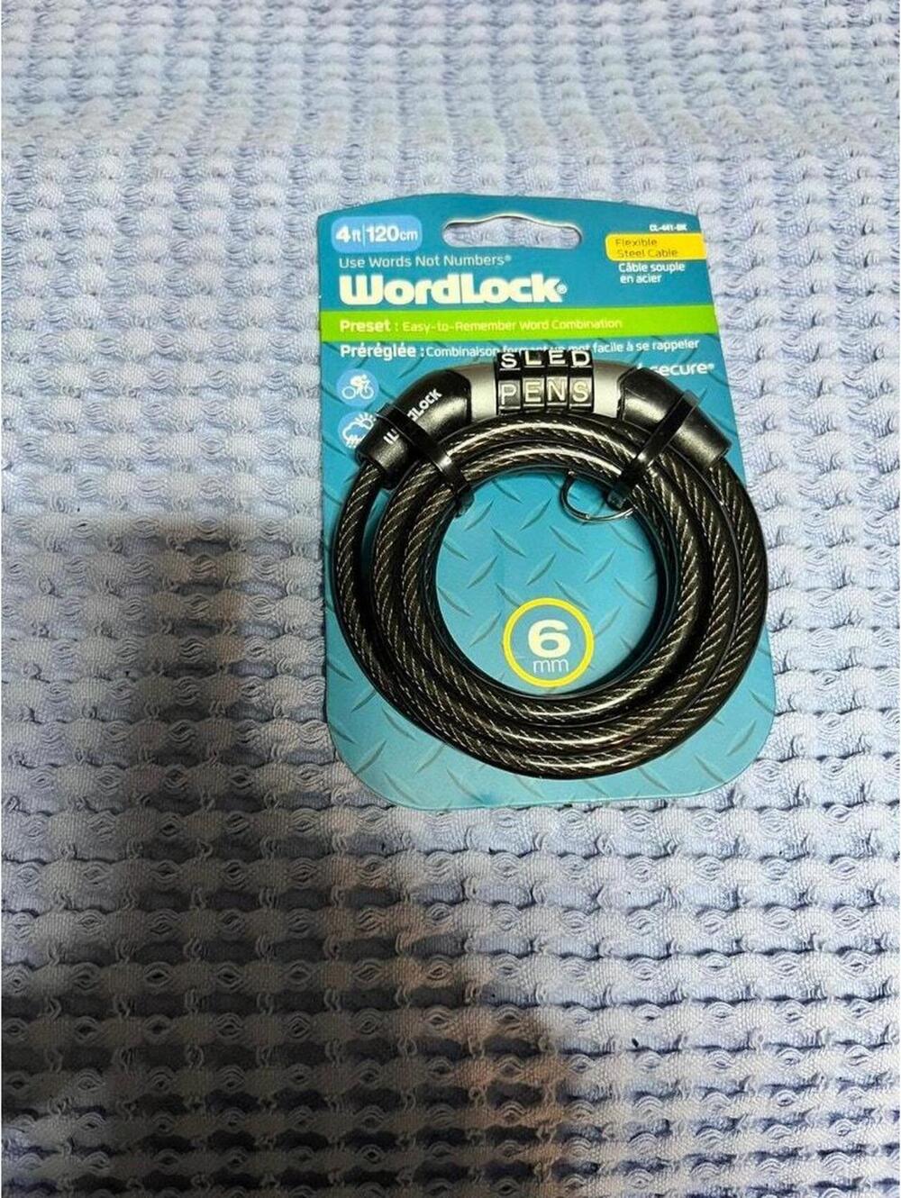 WORD lock - easy to remember for bikes and other lockables
